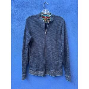 robert graham space dyed zip front cardigan